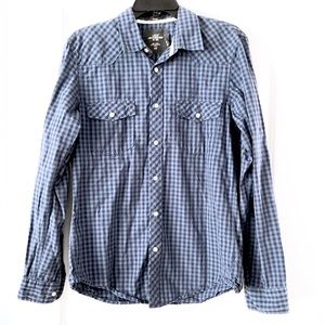 Men’s H&M Blue on Blue Casual Button Down Shirt